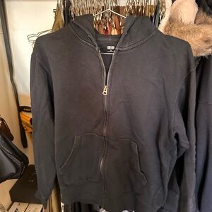 Uniqlo Black Full-Zip Sweatshirt